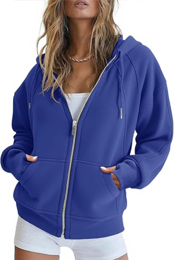 Women’s zip up crop sweatshirt
