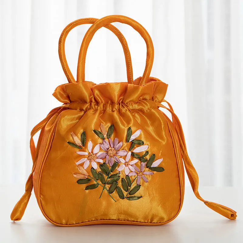 Grocery Mobile Phone Coin Purse Fan Mother Hand Bag - Orange