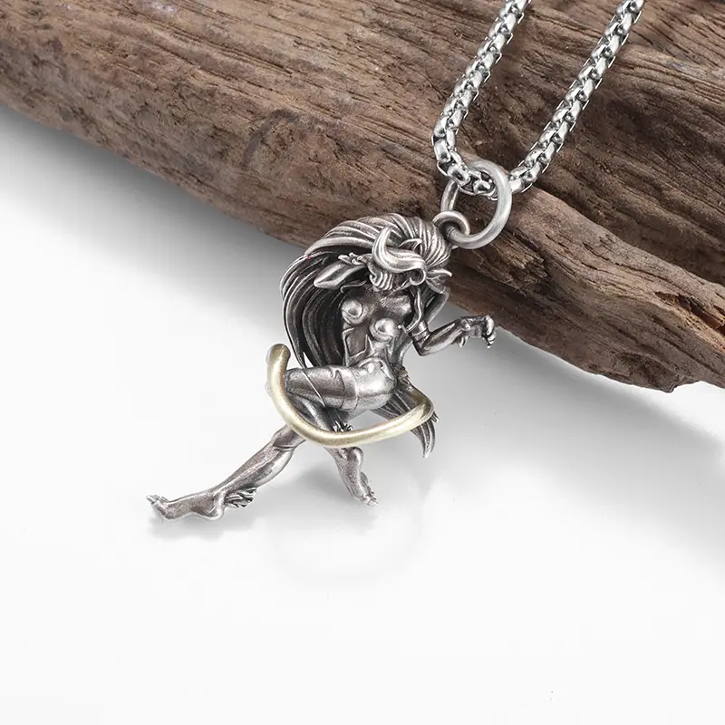 Sterling Silver Necklace Couple Vintage Devil