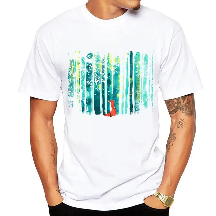 Men's Printed Stripe Short Sleeve Shirt