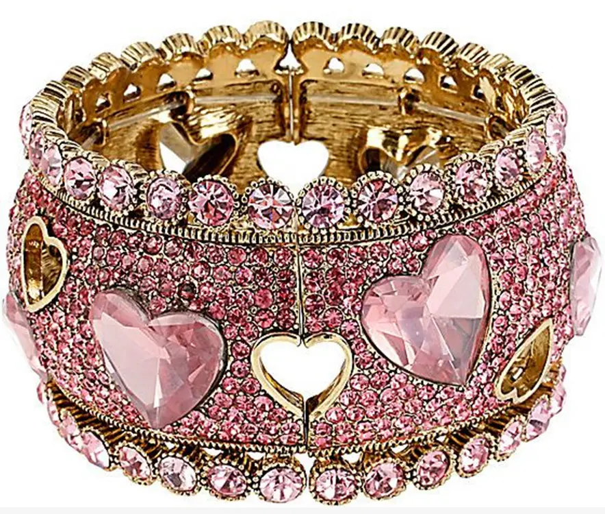 Women's Alloy Electroplated Diamond Heart Ring