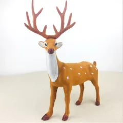 Christmas deer simulation elk Christmas window layout props desktop ornaments deer Christmas decorations - 20Cm - View 1