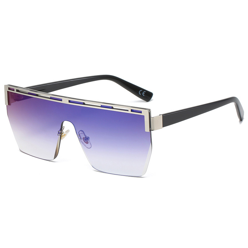 Women's New Style Metal Square Sunglasses With Large Frame - Image 7