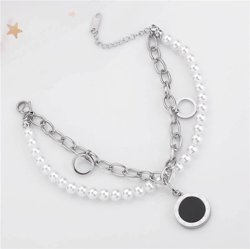 Roman Numerals Titanium Steel Bracelet Women