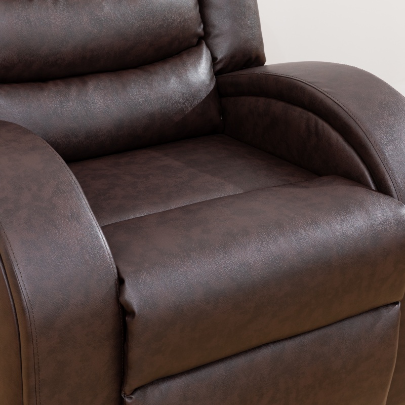 Pickup Only--Brown Faux Synthetic Leather 3-Piece Couch Living Room Sofa Set