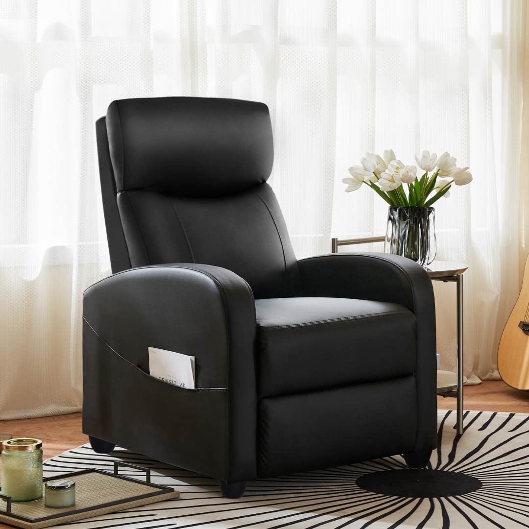 Recliner Chair PU Leather Recliner Sofa No Massage β photo 2