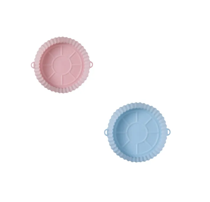 Silicone Baking Tray Mat Air Fryer Rest Kitchen Tools - Blue Pink
