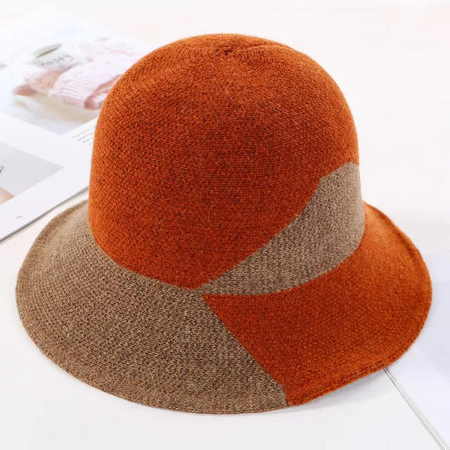 Fashion All match Temperament Wool Fisherman Hat Orange - Shop at LoveMi