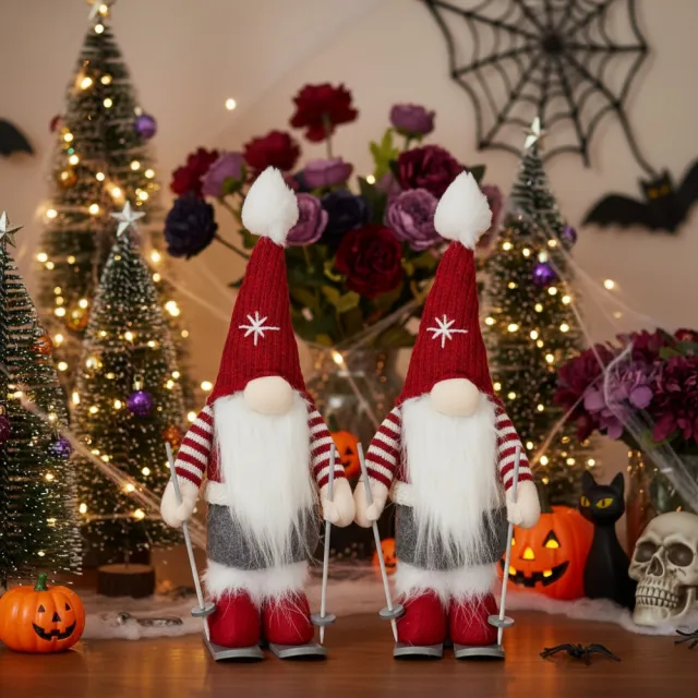 Set Christmas Gnome Decorations 5.9x4.5x15in Adorable Holiday Tabletop Ornaments Perfect For Party Gifts & Home Display Multicolor - Shop at LoveMi