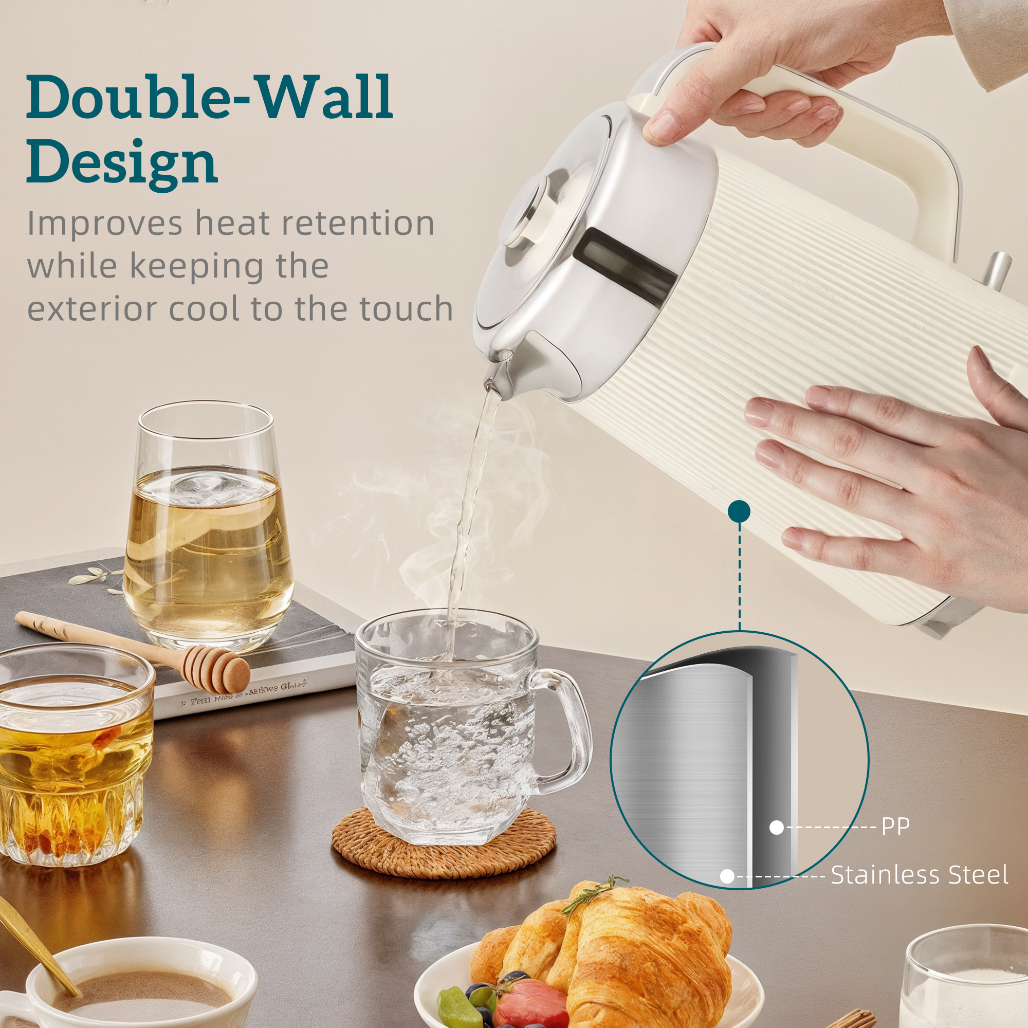 3000 Watt 1.7-liter UK Strix Constant Temperature Fast Boiling Electric Kettle — image 4