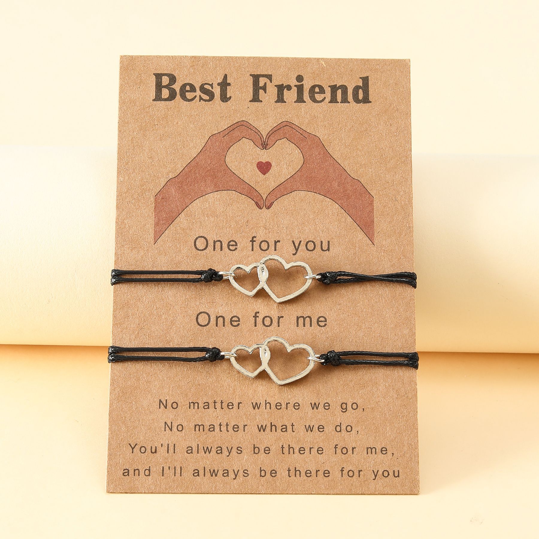 Title 2, Alloy Love Good Friend Card Handmade Bracelet