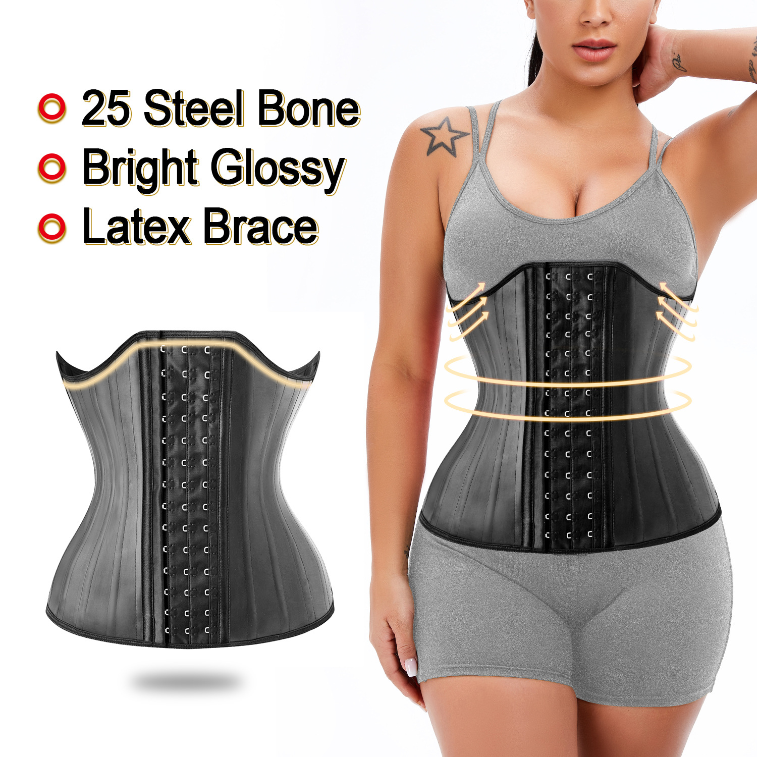 Title 1, Latex Waist Band Abdominal Band Waist Seal Body...