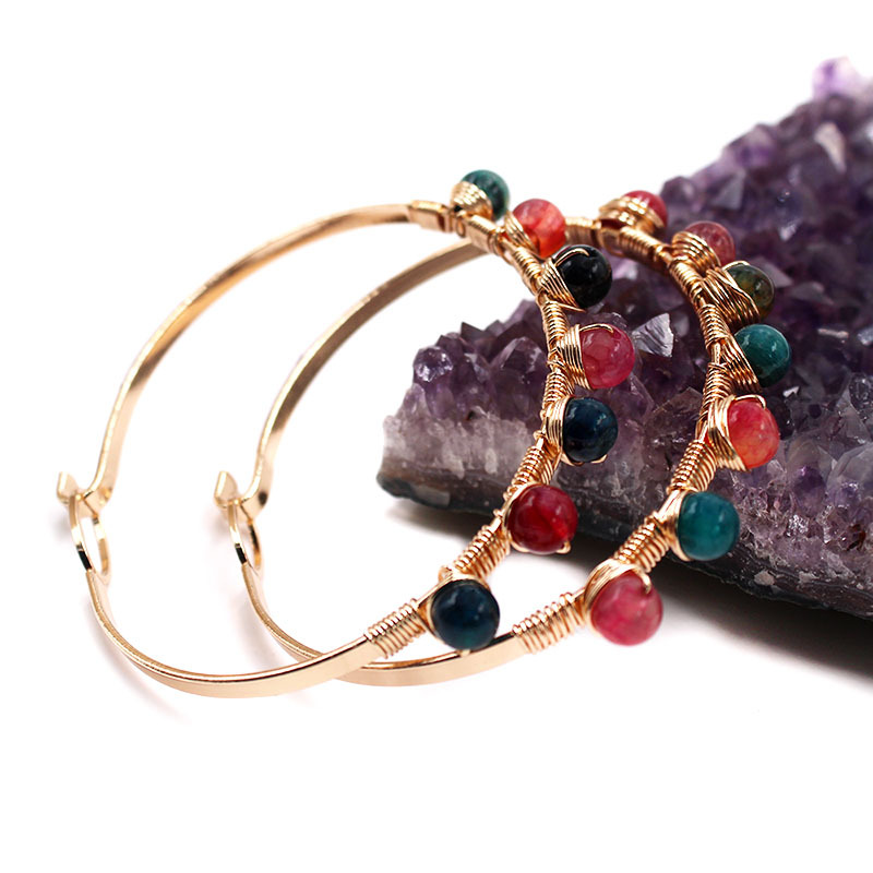Natural Agate Bracelet Color Hand Woven