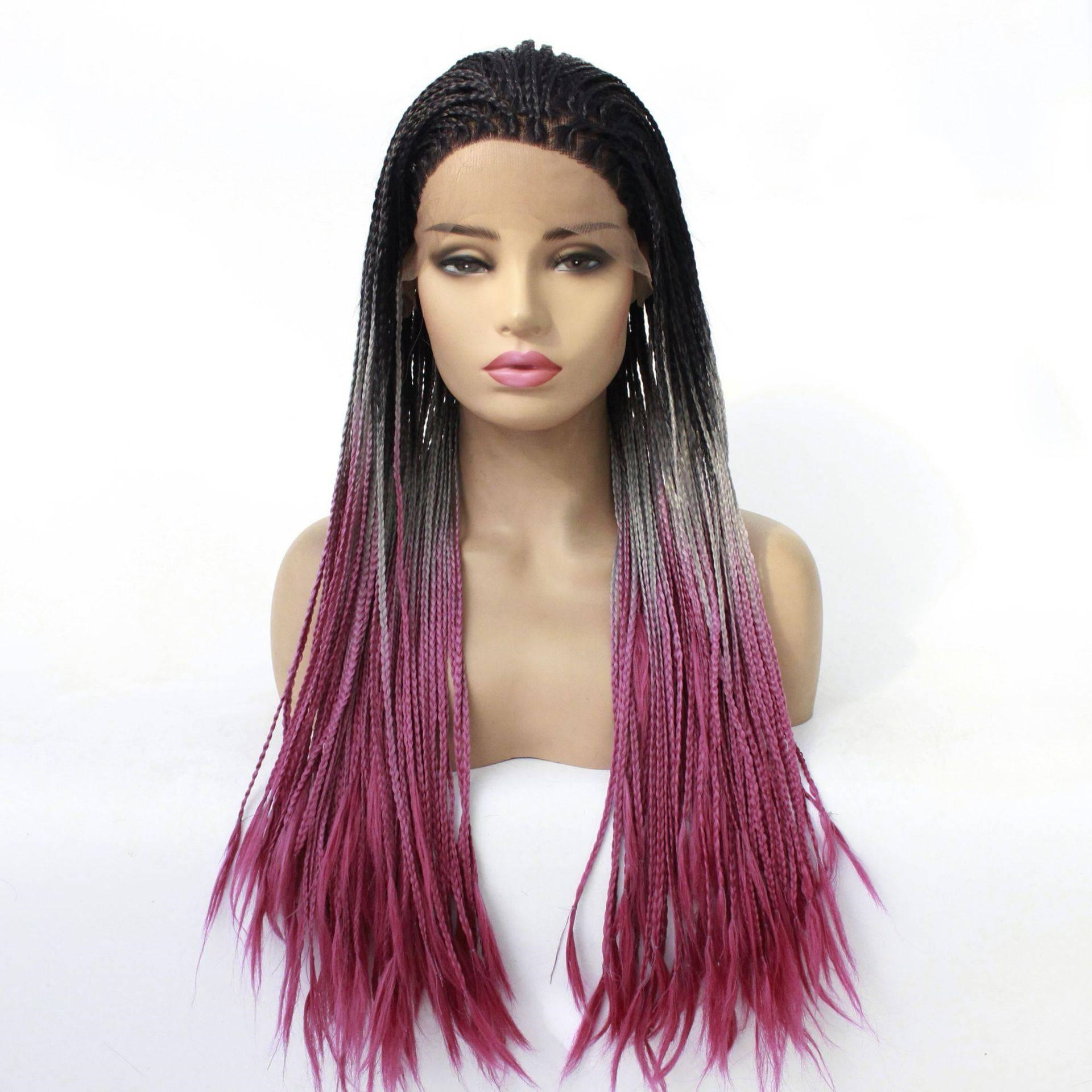 Europe Lady Double Braided Wig Black Fro — foto 2