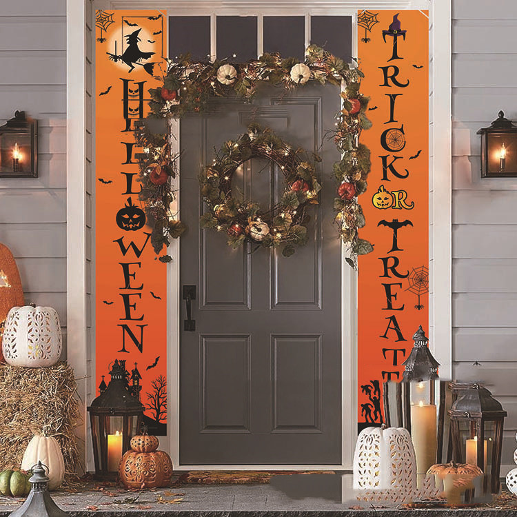 Halloween background cloth banner couplet (1 style)