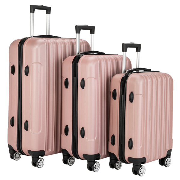 Vertical 3-in-1 Spinner Wheel With Handle Trolley Box 20in 24in 28in ABS Aluminum Alloy Trolley Fashion Color - Rose Gold — foto 5