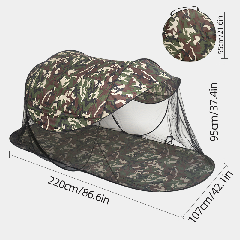 Portable Installation-Free, Flying-Saucer-Style Sunshade And Mosquito Net Tent