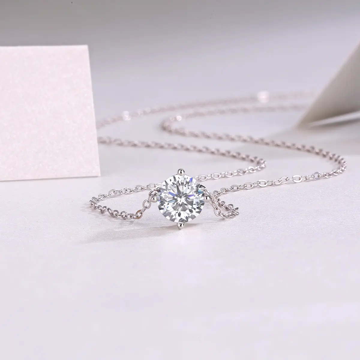 1True Heart - A Fashionable And Luxurious Diamond Jewelry Pendant Set With 1-carat Moissan Diamond S925 Sterling Silver Prohibit Tk Sales