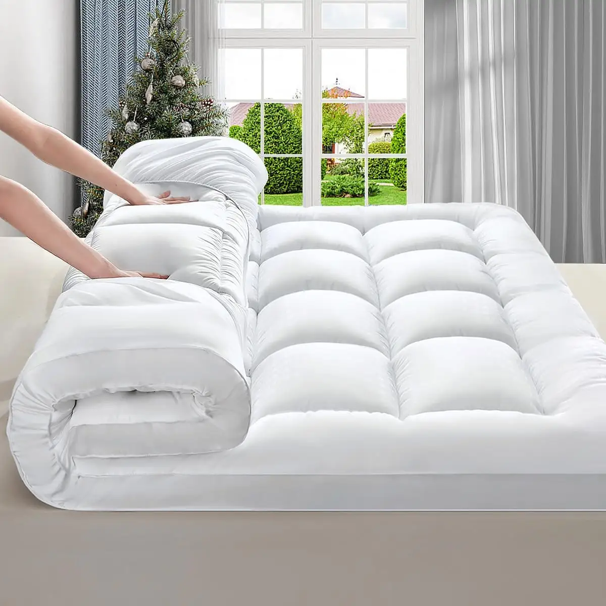 Mattress Topper Pad, Pillow Top Topper, Ultra-Soft