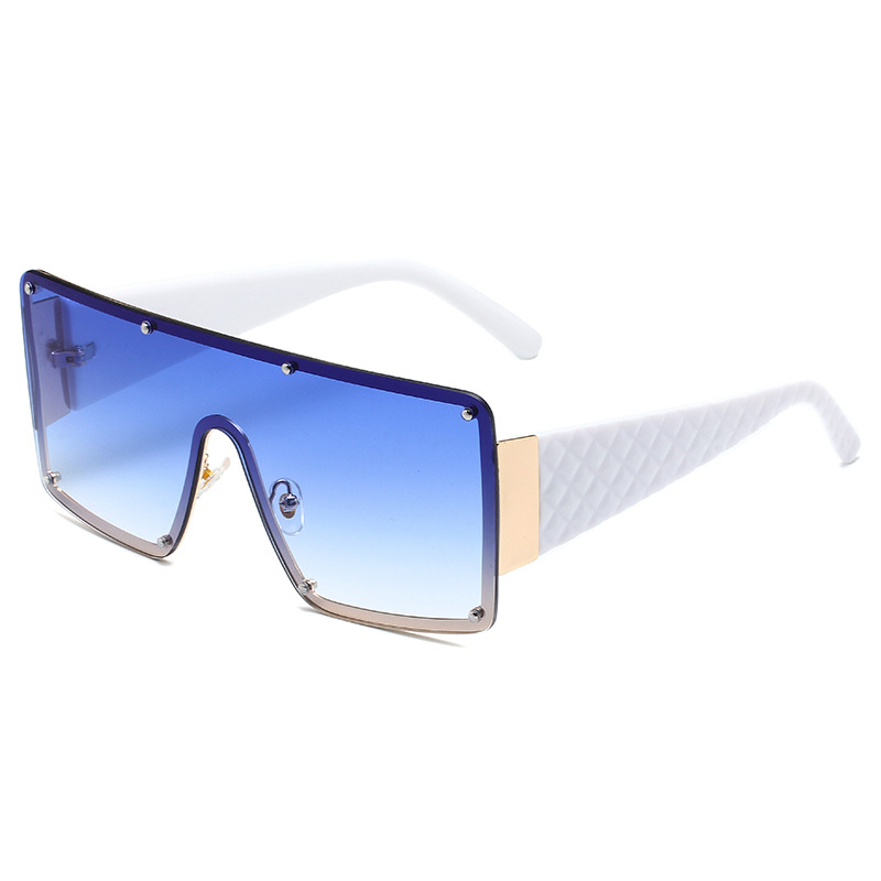 Women’s Square Personality Large Frame One Piece Sunglasses