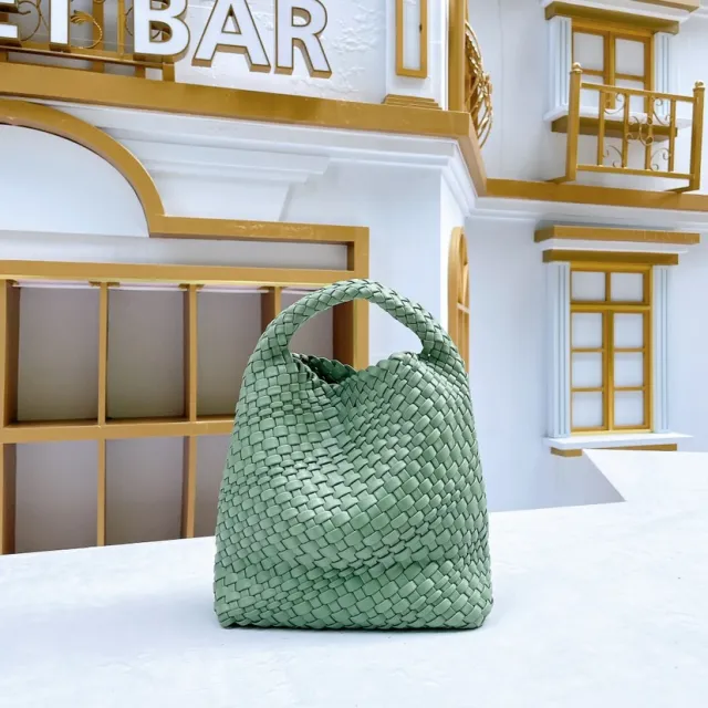 Woven Large Capacity Versatile Tote Shoulder Bag Green - Shop at LoveMi
