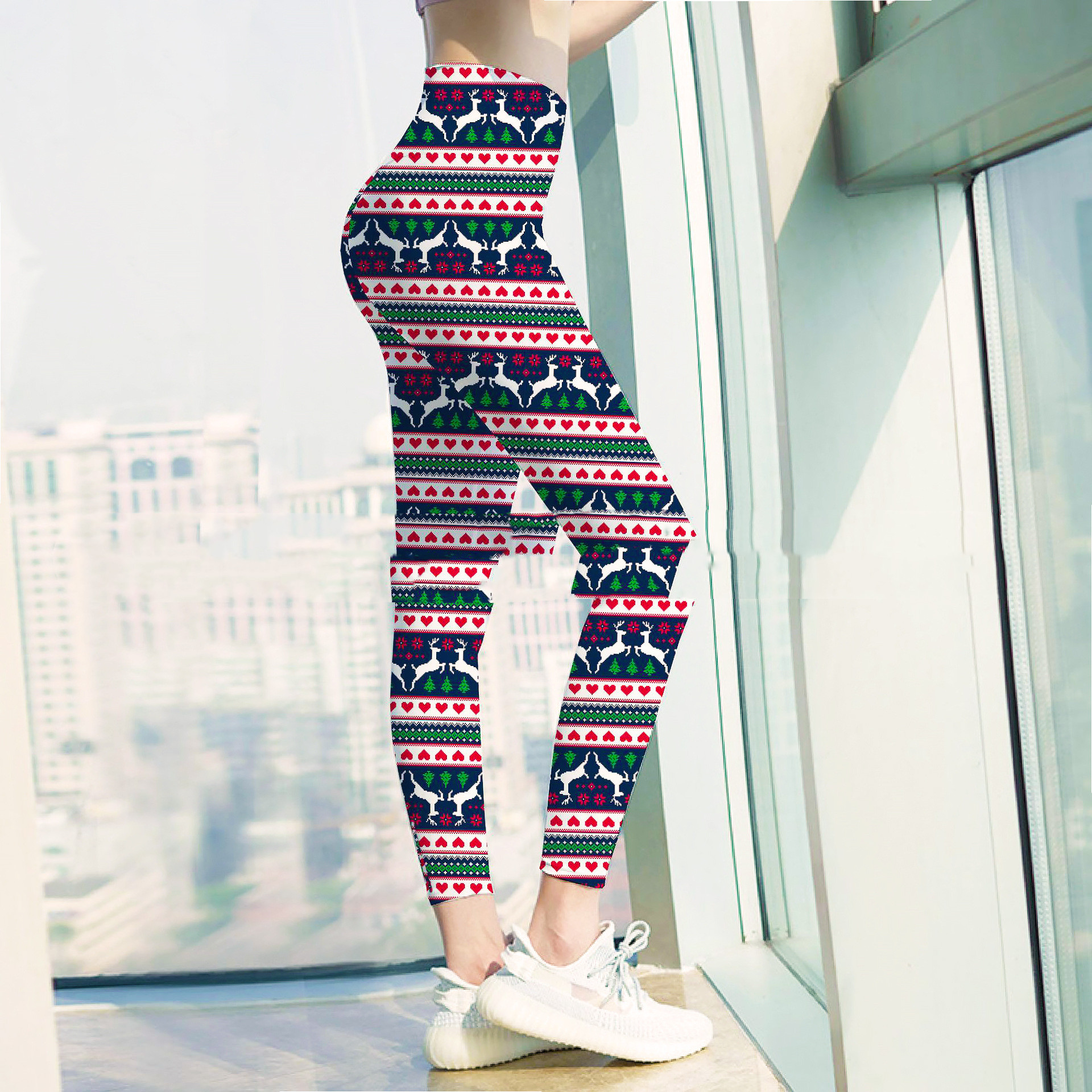 New Christmas Leggings Personalized Printing Yoga 7 Style Os - Shop at LoveMi