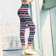 New Christmas Leggings Personalised Printing Yoga - 7 Style - View 1