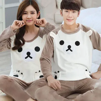 Thick Warm Men Flannel Winter Home Service Suit