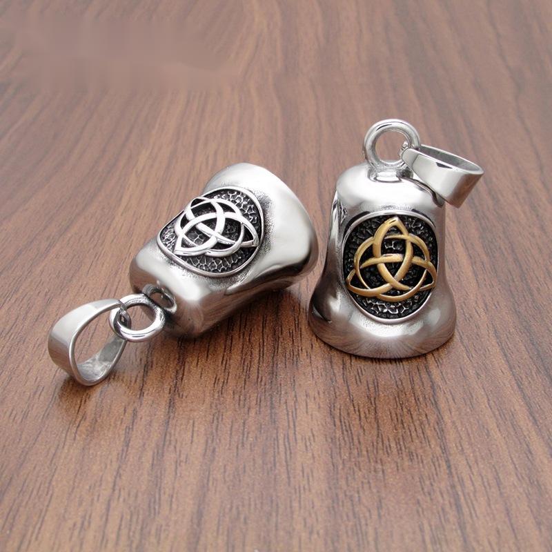Stainless Steel Accessories Celtic Knot Bell Pendant (Steel