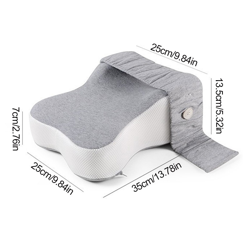 Memory Foam Leg Knee-Support Pillow Blue Side Sleeping-Cushion With Strap Cover — image 8
