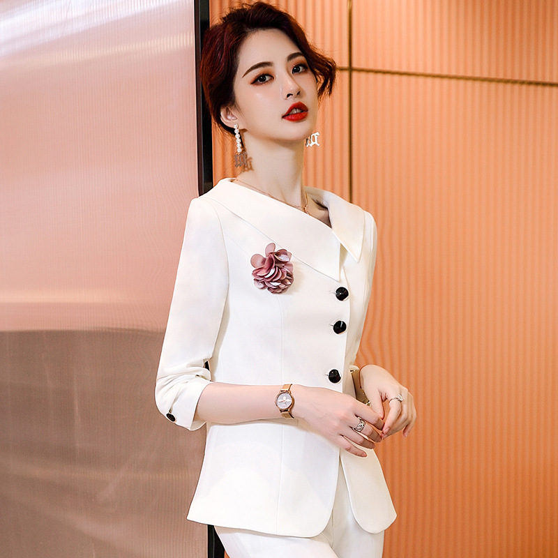 Pure Color Hotel Front Desk Manager White-collar Overalls