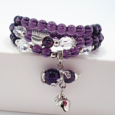 Amethyst Bracelet Female Lucky Transfer Pearl Gourd Crown