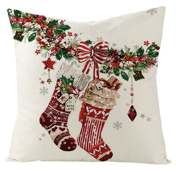 Title 3, Home Simple Cotton And Linen Christmas Pillowcase