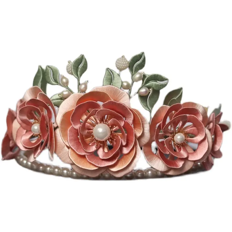 Flower Festival Hair Crown Wrapped With Flower Hairpin