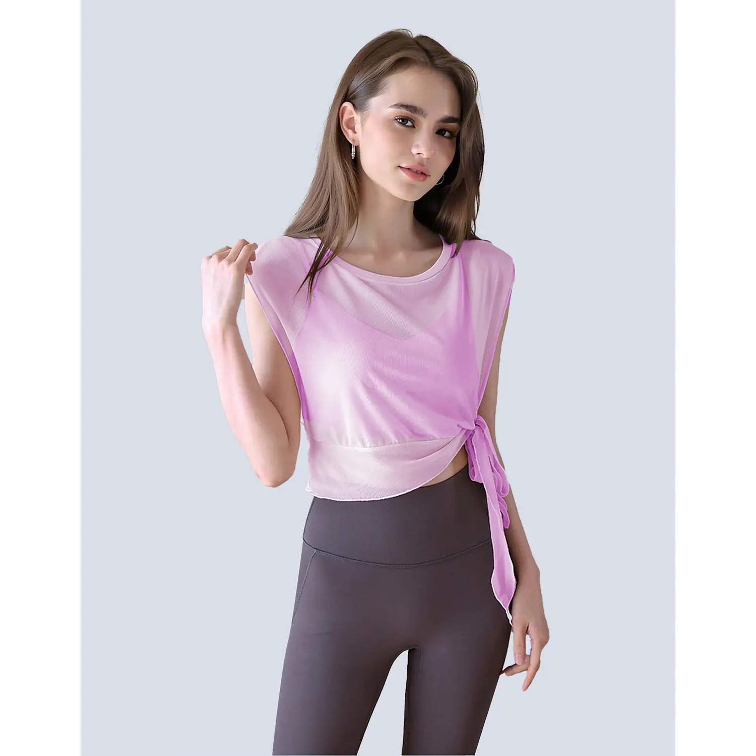 New Summer 2-Piece Yoga Outfit, Sports Short