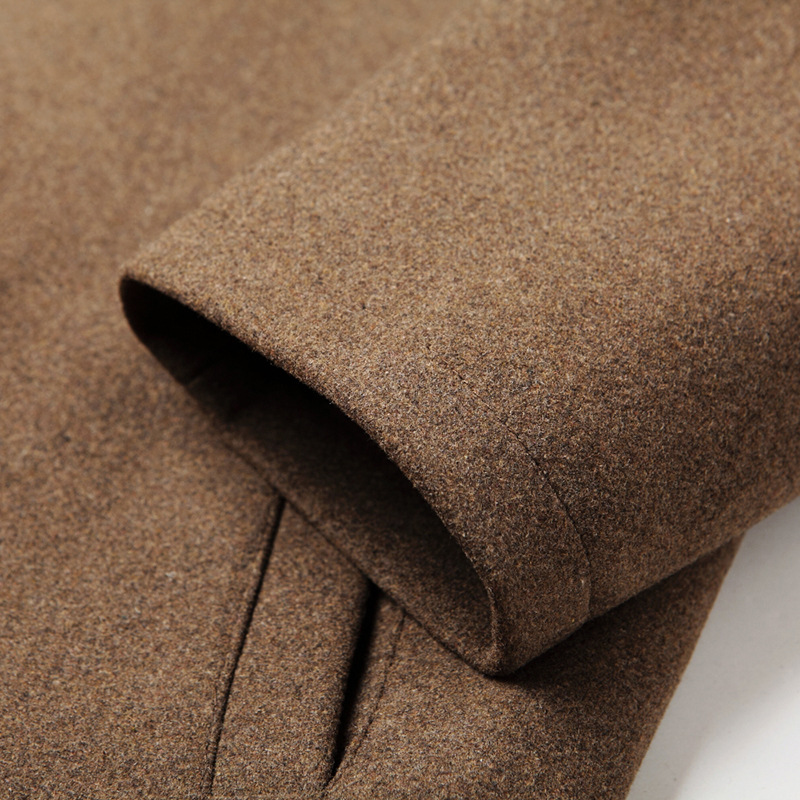 Stand Collar Men's Zipper Sweater Wool Woolen Coat