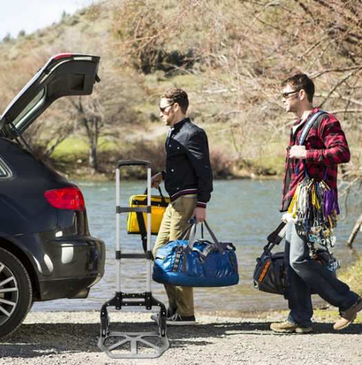 Portable, Foldable, Telescopic Trolley Trolley, Trolley, Luggage Cart, Black - Image 2