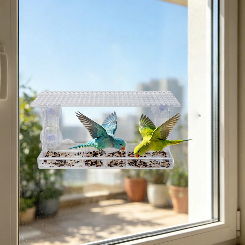House Transparent Window Wild Bird Feeder Outdoor Removable Suction Cups — image 6
