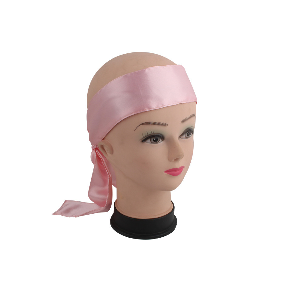 Wig, Turban, Satin Cloth, Long Scarf, Long Ribbon, Silk Hairband, Headband, Headband Pink - Shop at LoveMi