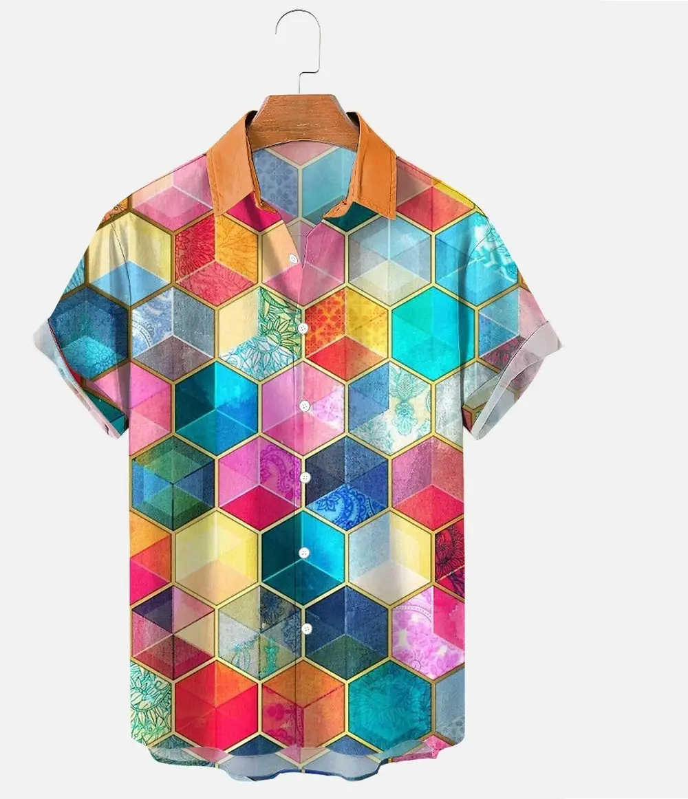 Element Print Summer Break Loose Short Sleeve Shirt Men's