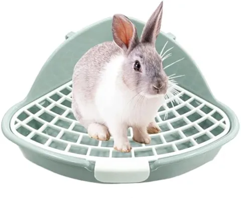 Rabbit Litter Box Bunny Corner Toilet Box Potty Trainer