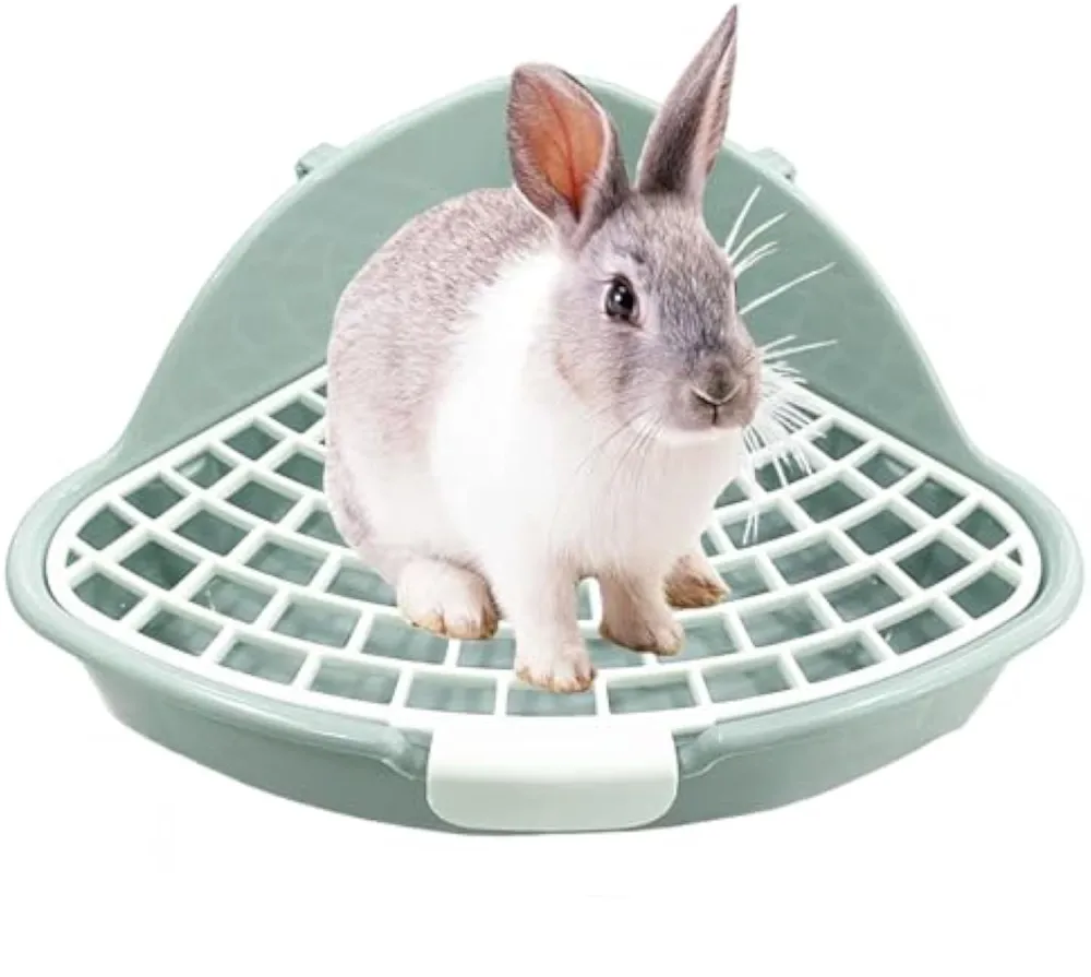 Rabbit Litter Box Bunny Corner Toilet Box Potty Trainer