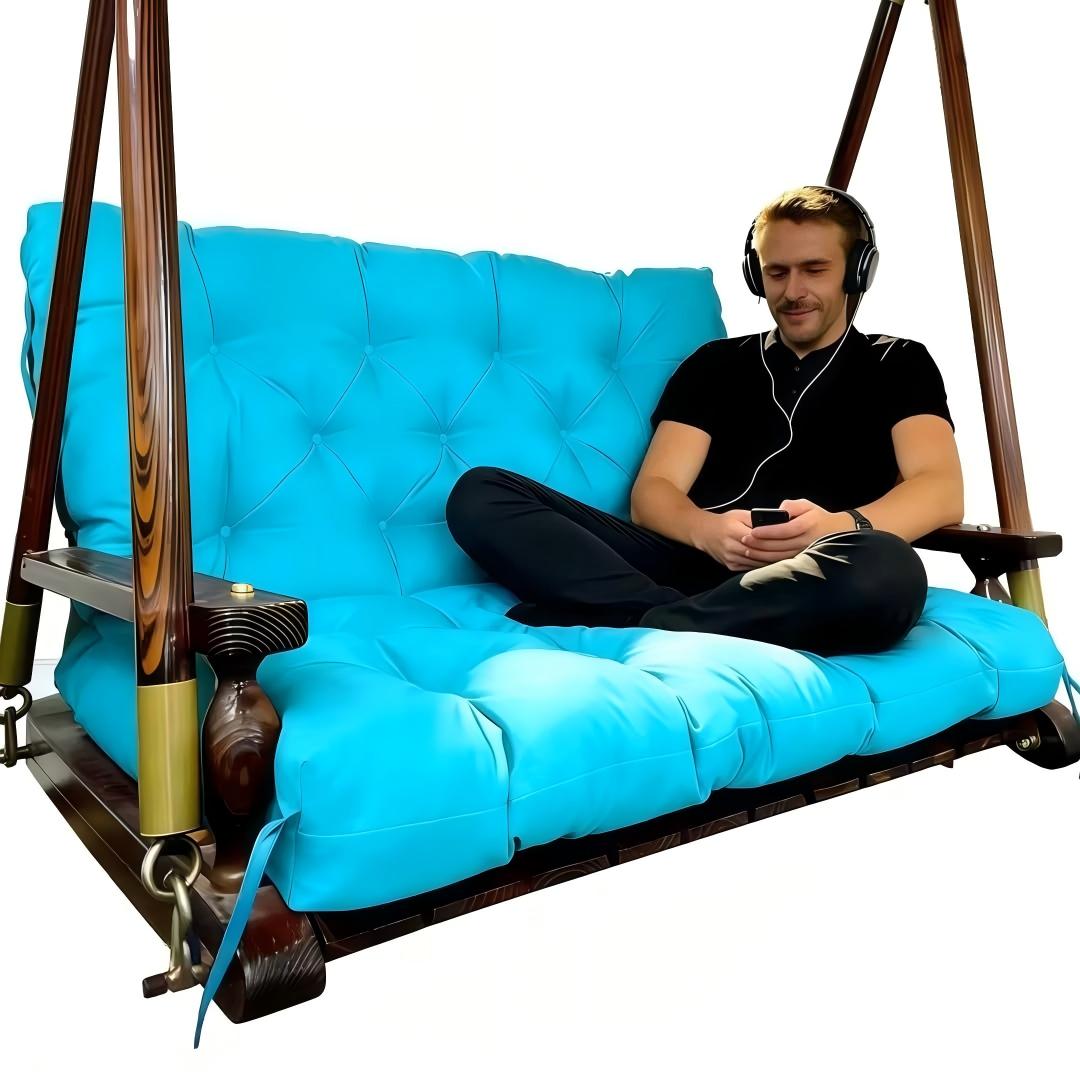 Swing Cushions 2-3 Seater Replacement Waterproof Bench Cushion 47.2x39.4x3.94in-120x100x10cm