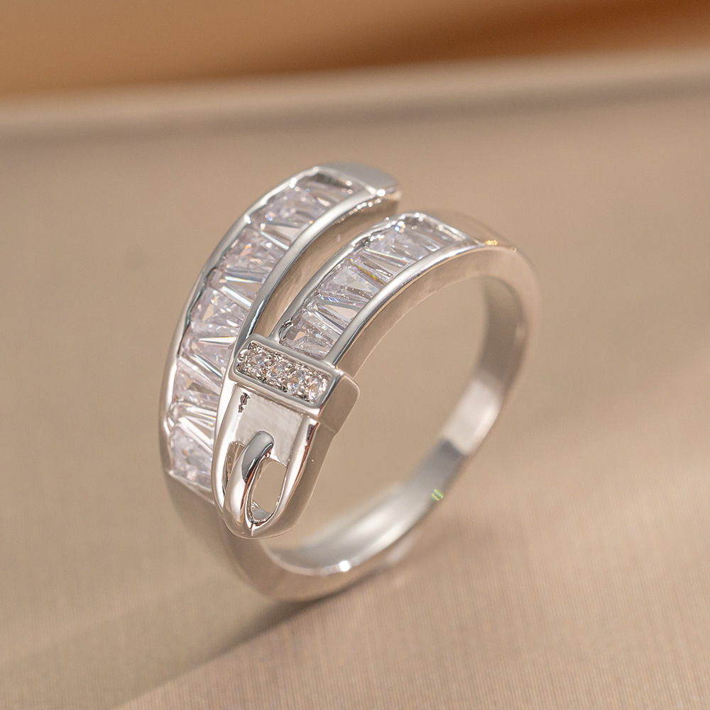 Personalized Belt Buckle Ring For Women