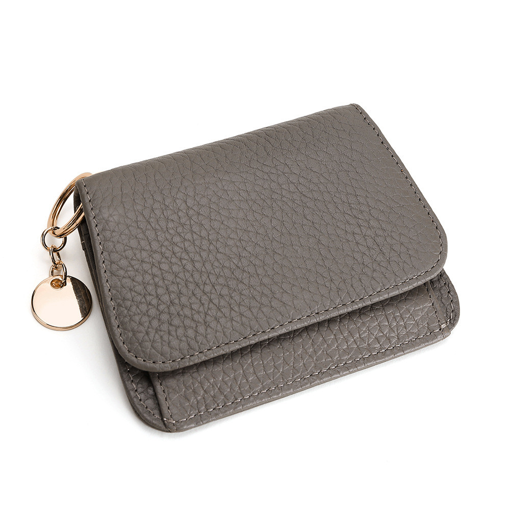 Solid Color Women's Fashion Zipper Coin Purse Grey - Shop at LoveMi