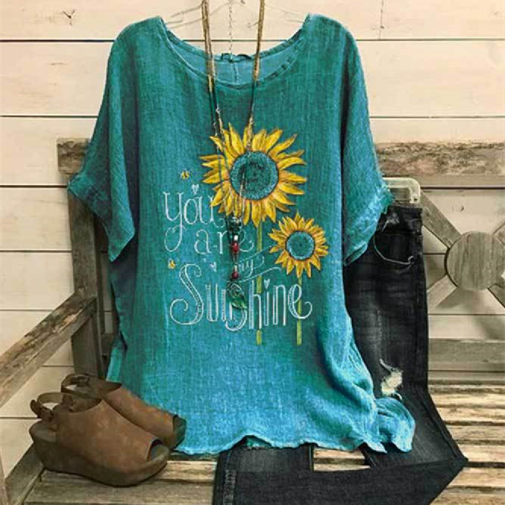 Women's Casual Top Pullover Short Sleeve T-shirt