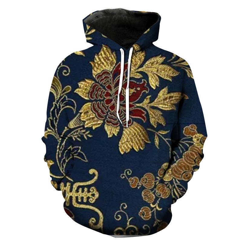 Spring And Autumn European And American Trends Landscape Art Men's Long Sleeve