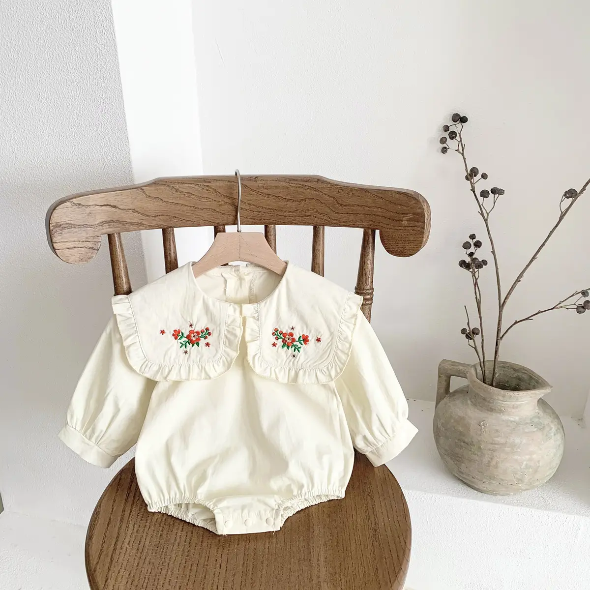 Girls' Baby Lapels With Broken Flowers