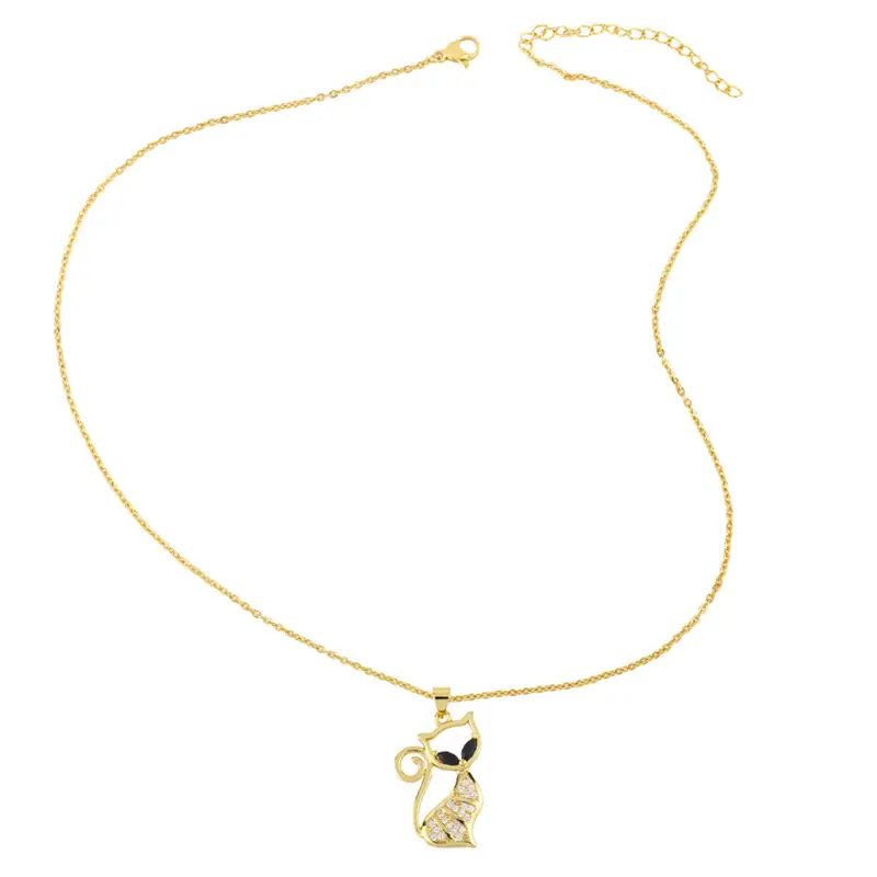 Japan And South Korea Cute Cat Necklace Female Personality Wild Titanium Steel Clavicle Chain