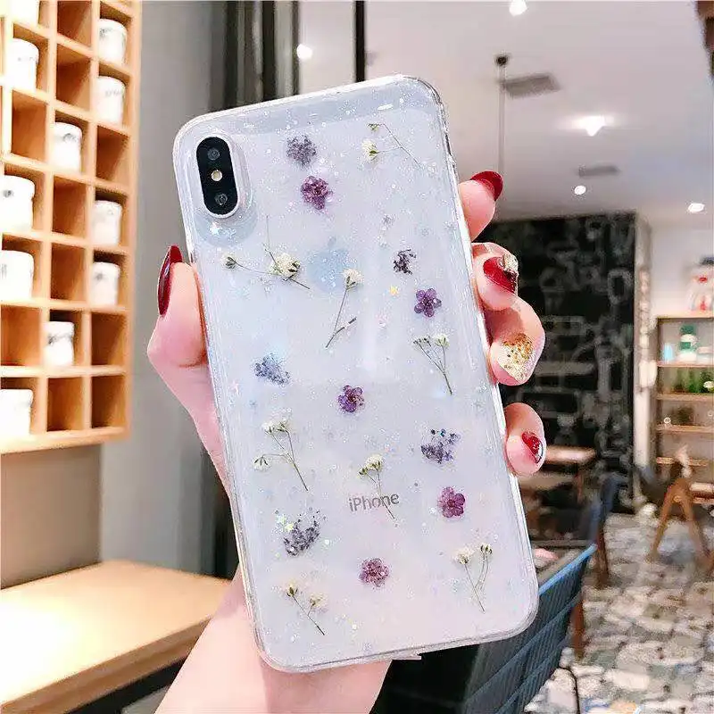 Epoxy Phone Case Dried Flower Protective Cover